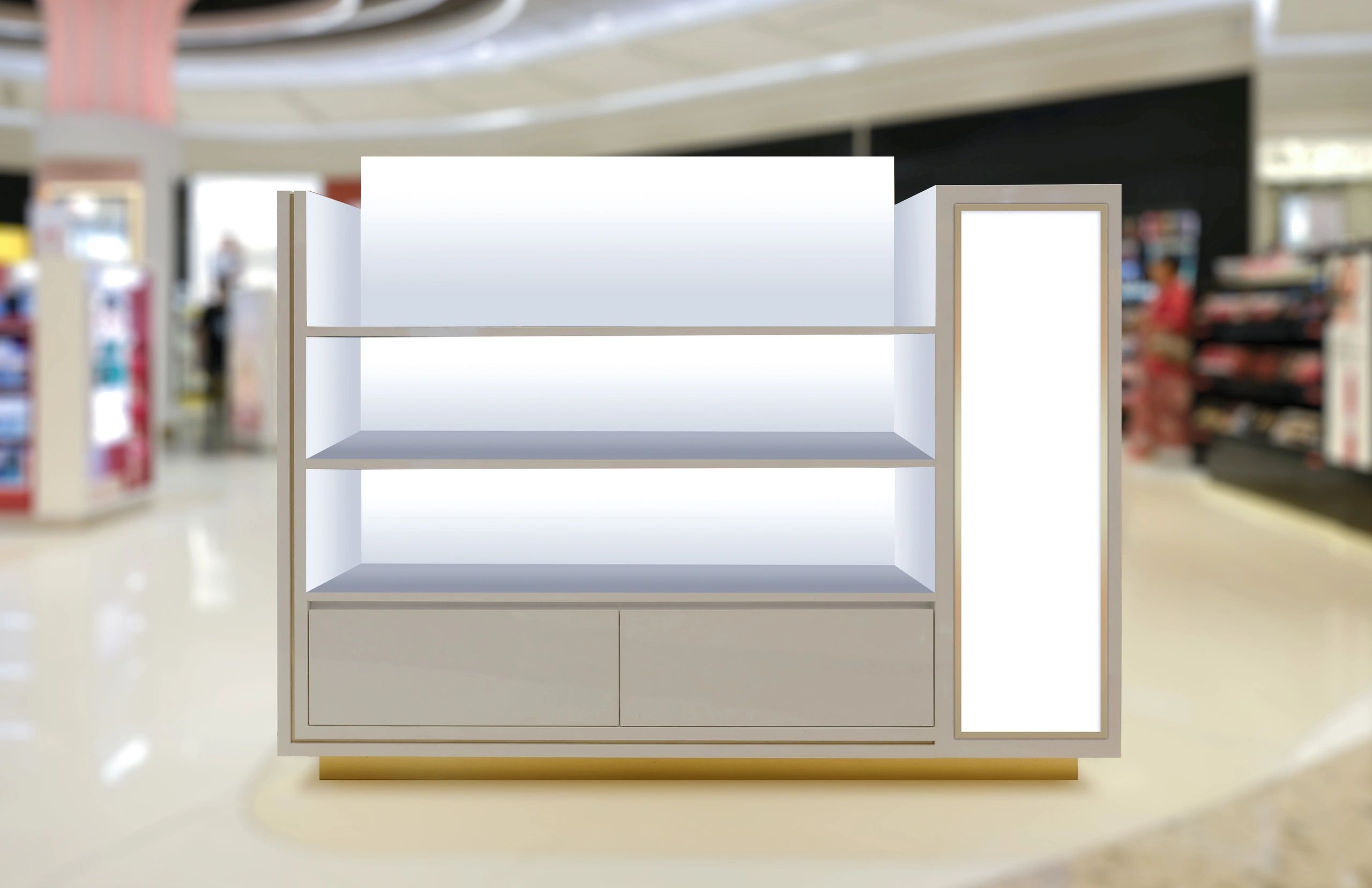 Retail-style display setup for a future pop-up shop