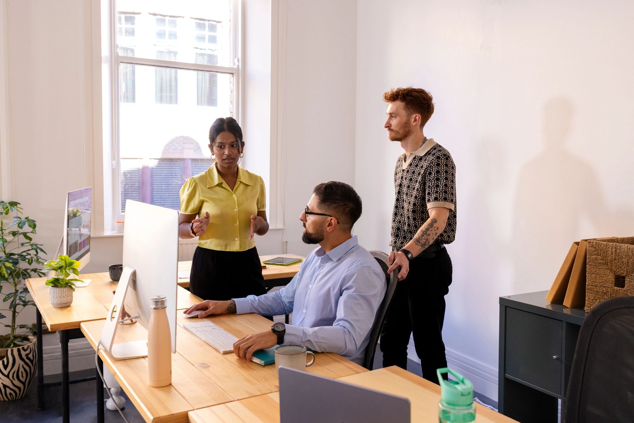 Creative professional in a collaborative workspace