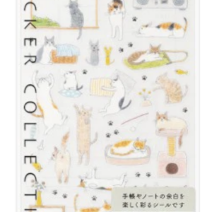 Midori Planner Stickers Removable Everyday Cats (M) - 1 Sheet