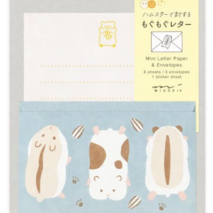 Midori Mogu Mogu Mini Letter Set With Stickers - Hungry Hamster