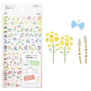 Midori Planner Stickers Removable Seasonal Plant 1 Sheet product image