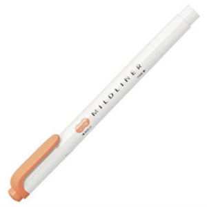 Zebra Mildliner Double-Sided Highlighter - Fine / Bold - Mild Apricot