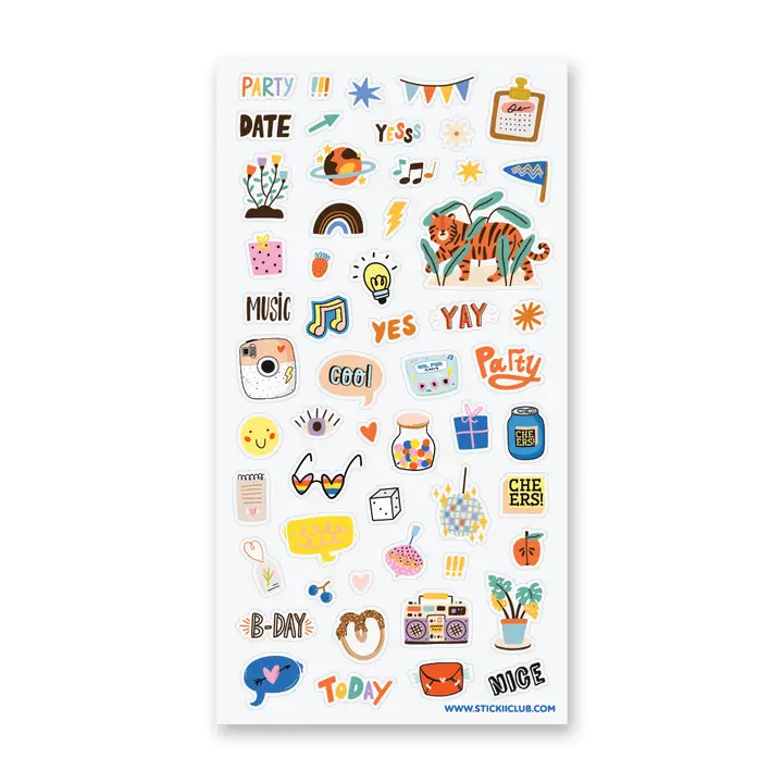 Time To Party Sticker Sheet