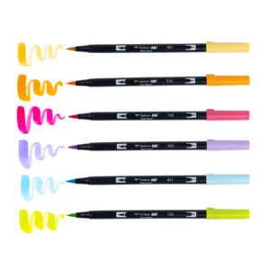 Tombow Dual Brush Pen Art Markers Yay Sorbet 6-Pack