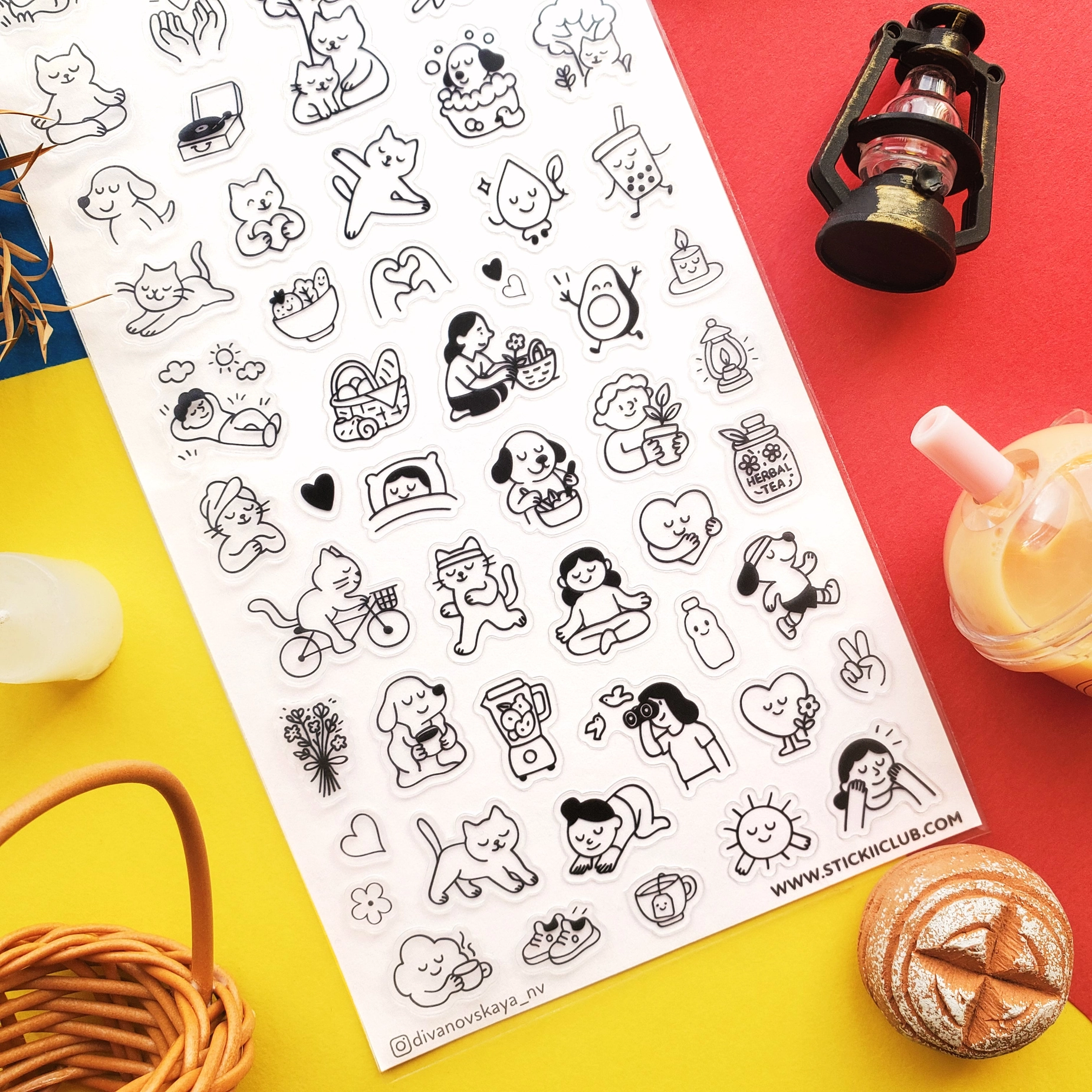 Wellness Doodles Sticker Sheet